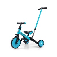 Dětská tříkolka 4v1 Milly Mally Optimus Plus s vodící tyčí blue