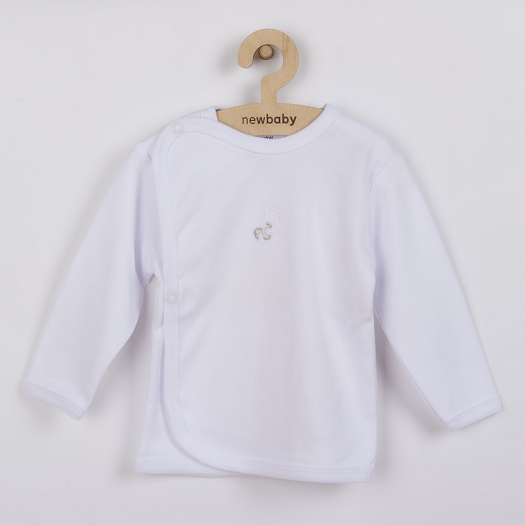 Kojenecká košilka s vyšívaným obrázkem New Baby bílá - 1
