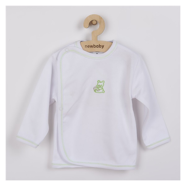Kojenecká košilka s vyšívaným obrázkem New Baby zelená