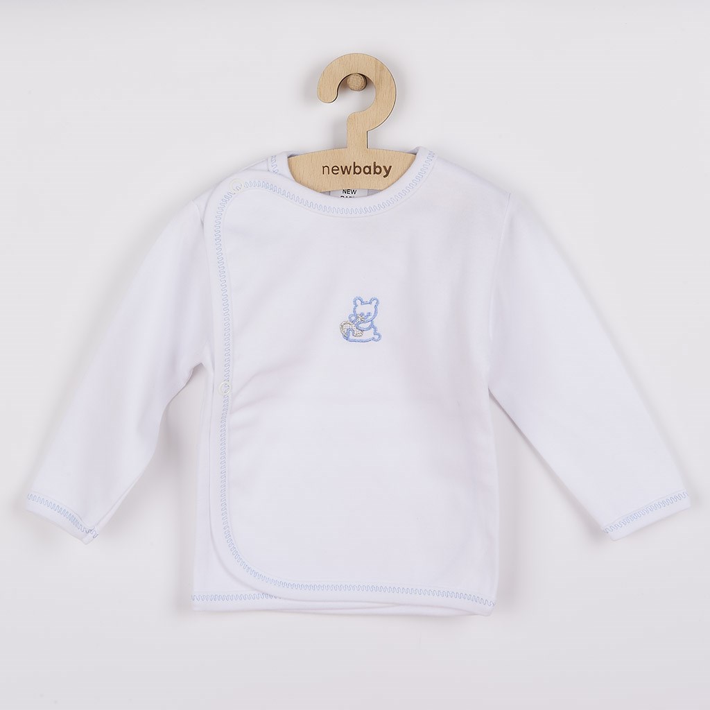 Kojenecká košilka s vyšívaným obrázkem New Baby modrá, Velikost: 68 (4-6m)