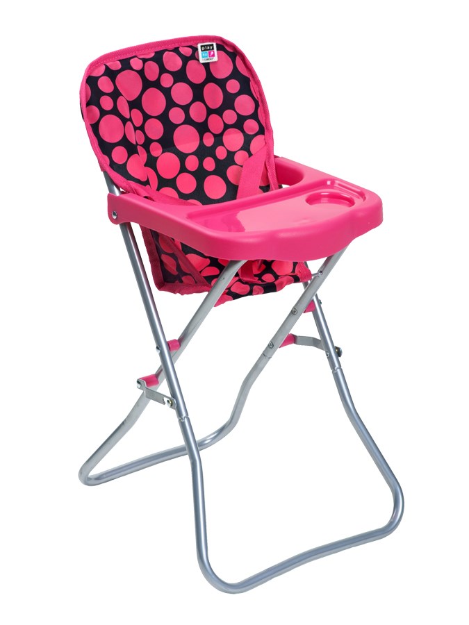 Jídelní židlička pro panenky růžová