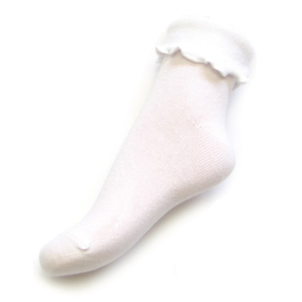 Kojenecké bavlněné ponožky s volánkem New Baby bílé