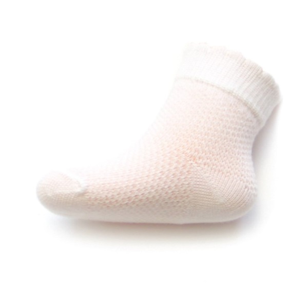 Kojenecké ponožky se vzorem New Baby bílé