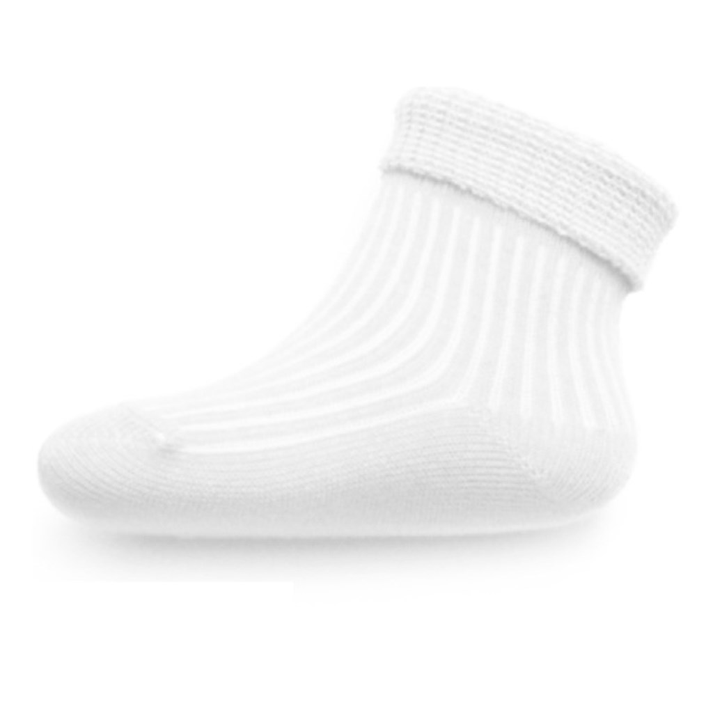 Kojenecké pruhované ponožky bílé 56