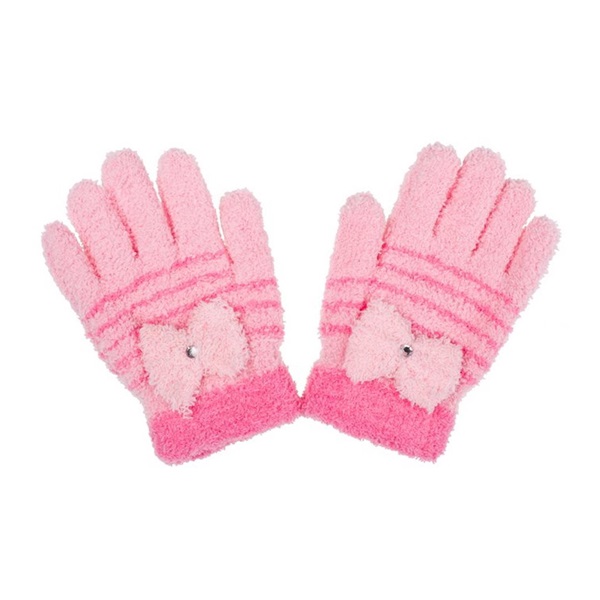Dětské zimní froté rukavičky New Baby světle růžové