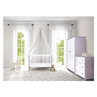 2-dílná sada dětského nábytku Drewex Malý medvídek a motýlek šedá