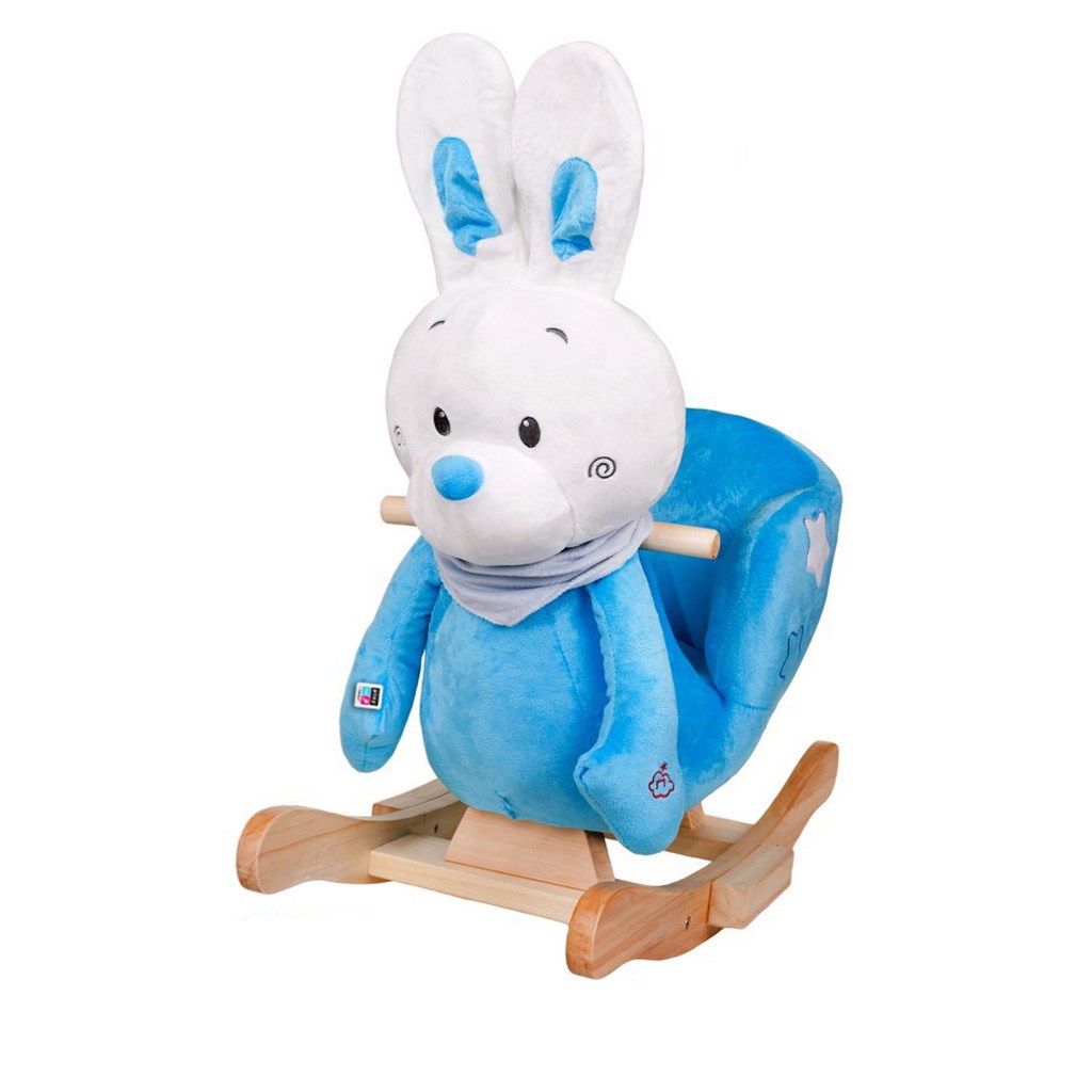 PLAYTO Houpací hračka s melodií PlayTo králíček modrá