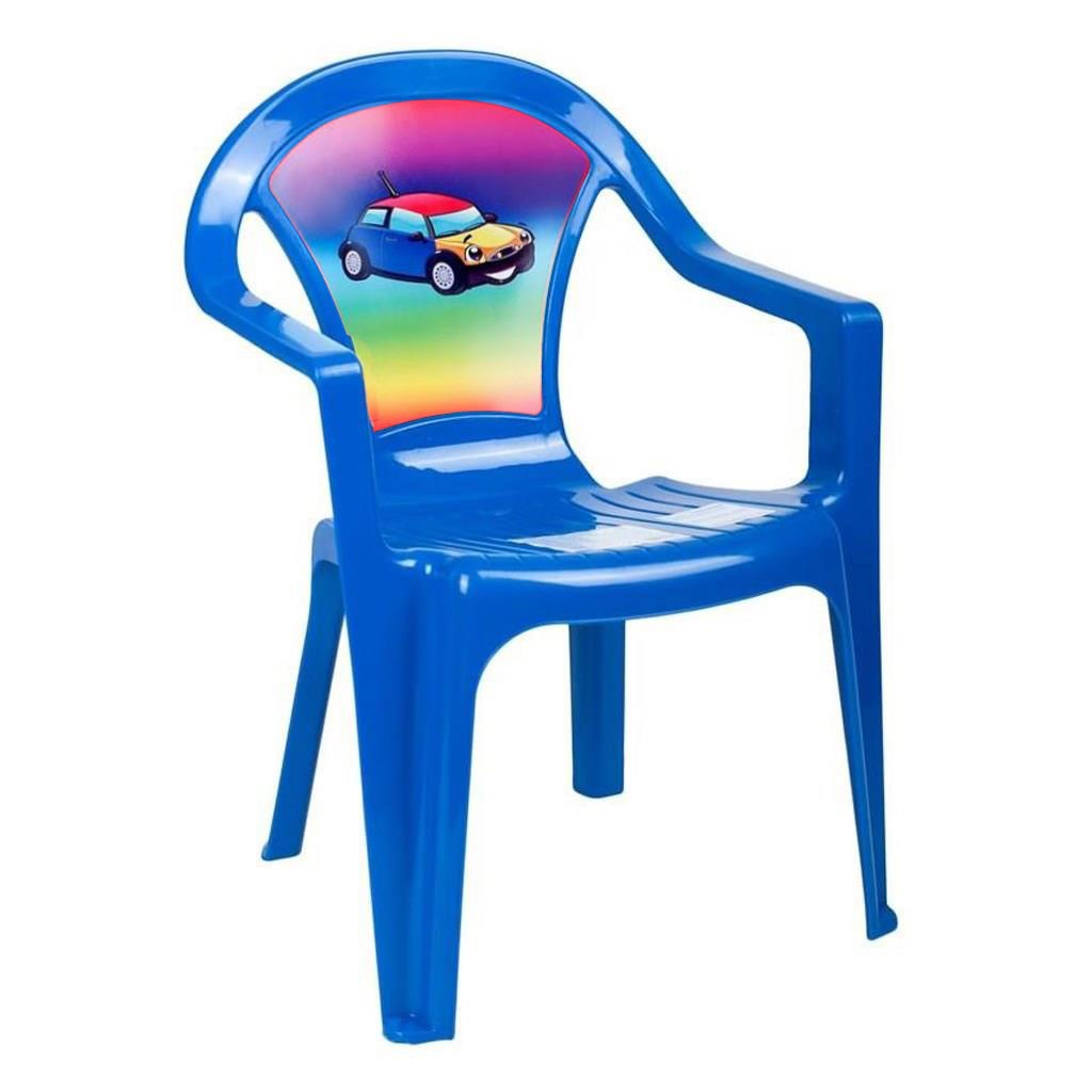 Dětský zahradní nábytek – Plastová židle modrá