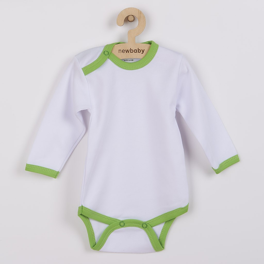 Kojenecké body New Baby s zeleným lemem vel. 62 (3-6m)