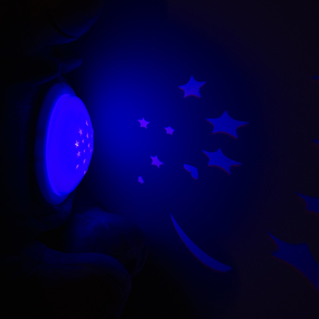 Plyšový usínáček medvídek s projektorem Baby Mix modrý - 3