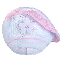 Pletená čepička-baret New Baby světle růžová