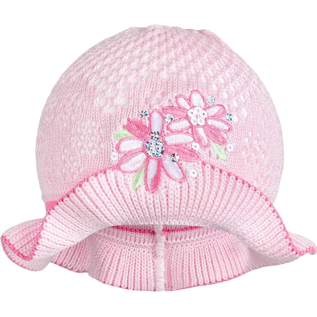 Pletený klobouček růžovo-růžový 104