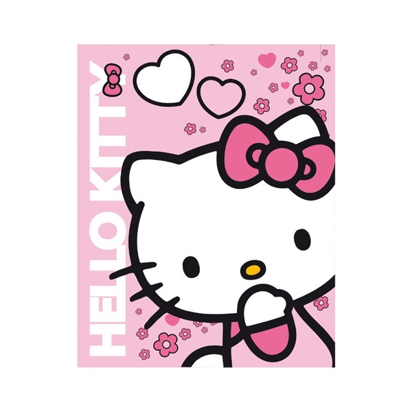Dětská oboustranná auto deka Hello Kitty 120x150 cm