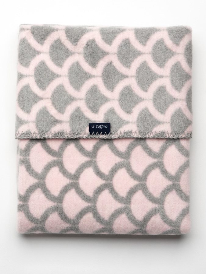 Dětská bavlněná deka se vzorem Womar 75×100 růžovo-šedá