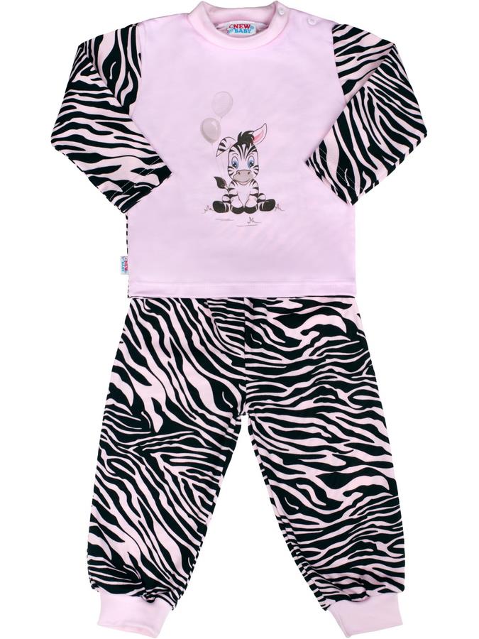 Dětské bavlněné pyžamo New Baby Zebra s balónkem růžové