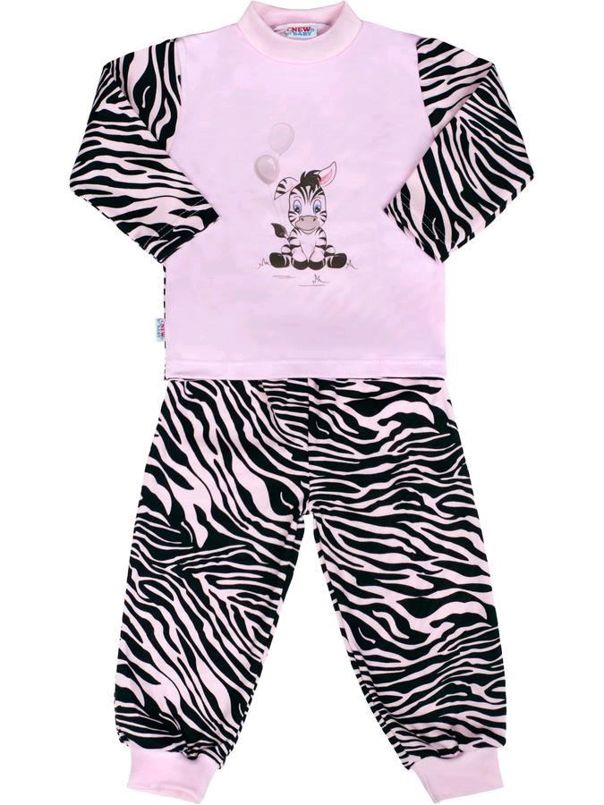 Dětské bavlněné pyžamo New Baby Zebra s balónkem růžové110 (4-5r)