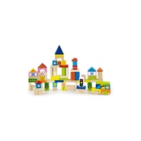 Dřevěné kostky pro děti Viga City 75 dílů