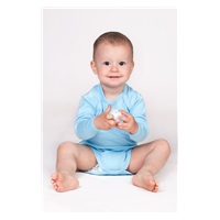 Kojenecké body s dlouhým rukávem New Baby Pastel modré