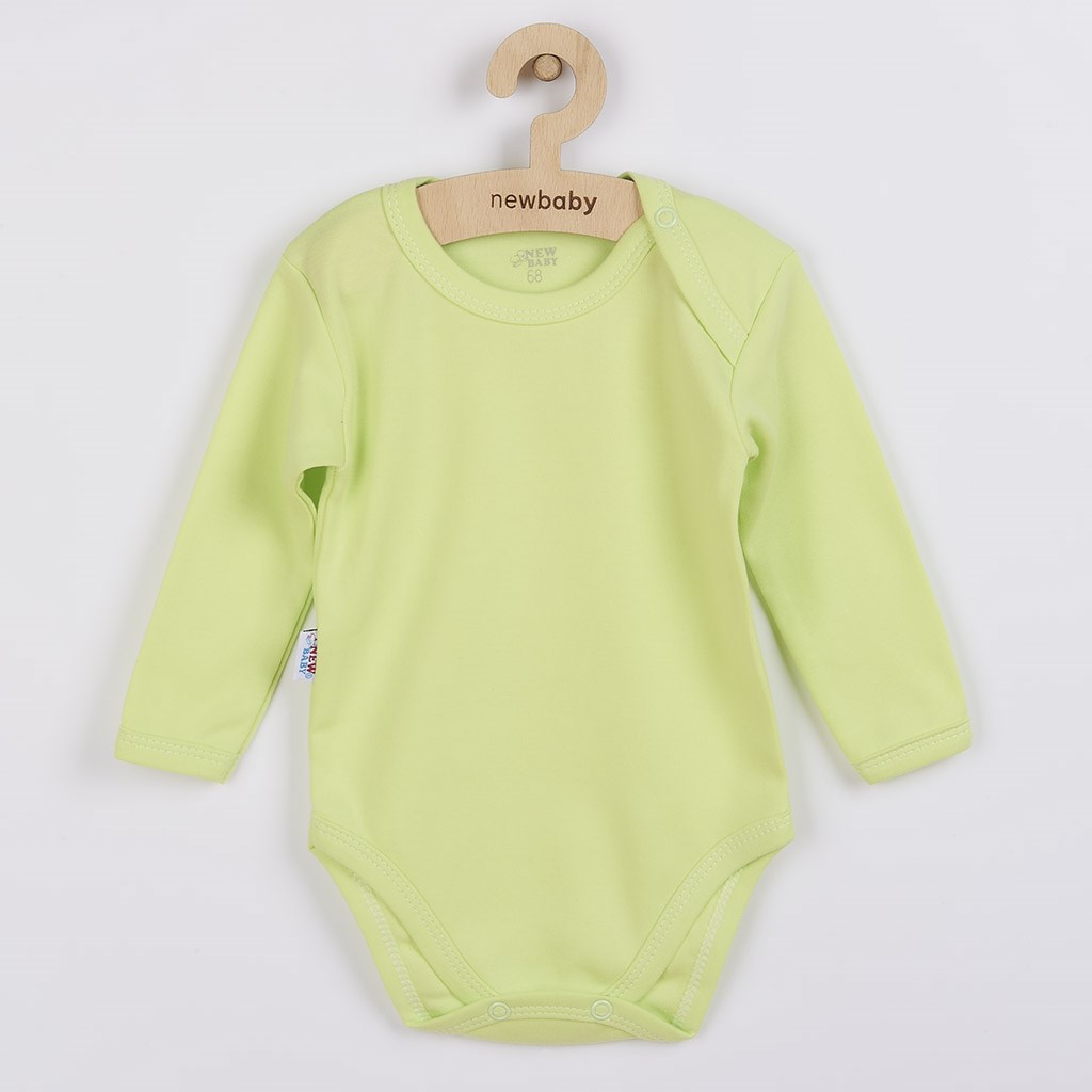 NEW BABY Kojenecké body s dlouhým rukávem New Baby Pastel zelené