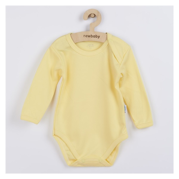 Kojenecké body s dlouhým rukávem New Baby Pastel žluté