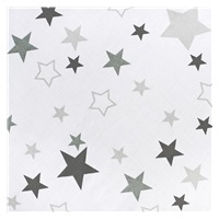 3-dílné ložní povlečení New Baby 90/120 cm bílé hvězdy šedé