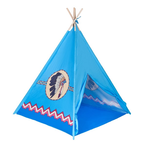 Dětský indiánský stan teepee PlayTo modrý