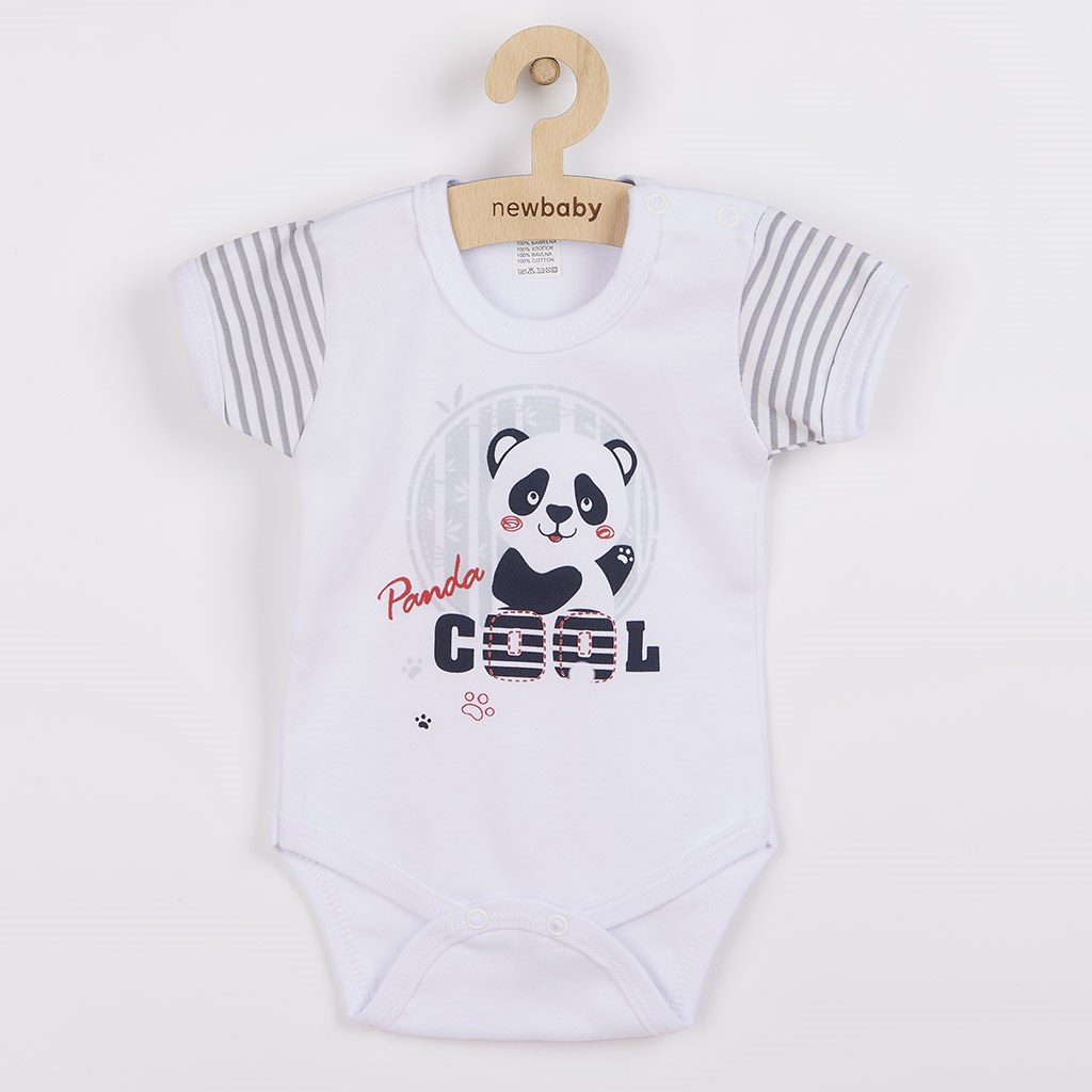 NEW BABY Kojenecké body s krátkým rukávem New Baby Panda