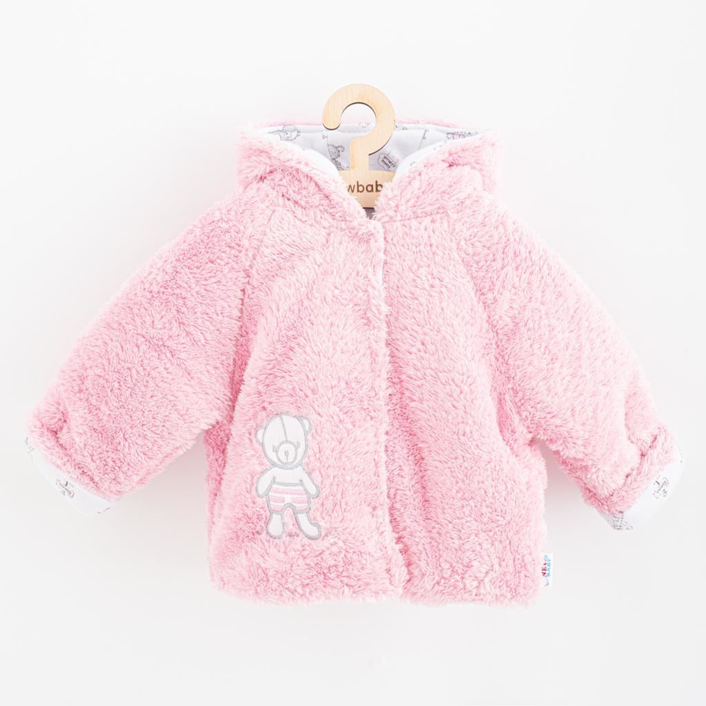 Zimní kabátek New Baby Nice Bear růžový vel. 56 (0-3m)