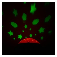Kolotoč nad postýlku se světelným projektorem Baby Mix červený