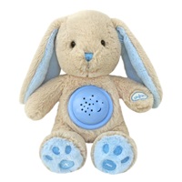 Plyšový usínáček králíček s projektorem Baby Mix modrý