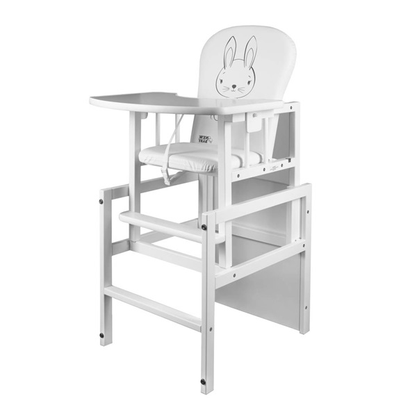 Borovicová židlička New Baby Králíček bílá