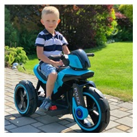 Dětská elektrická motorka Baby Mix POLICE modrá