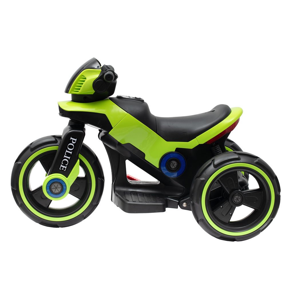 Dětská elektrická motorka Baby Mix POLICE zelená - 1
