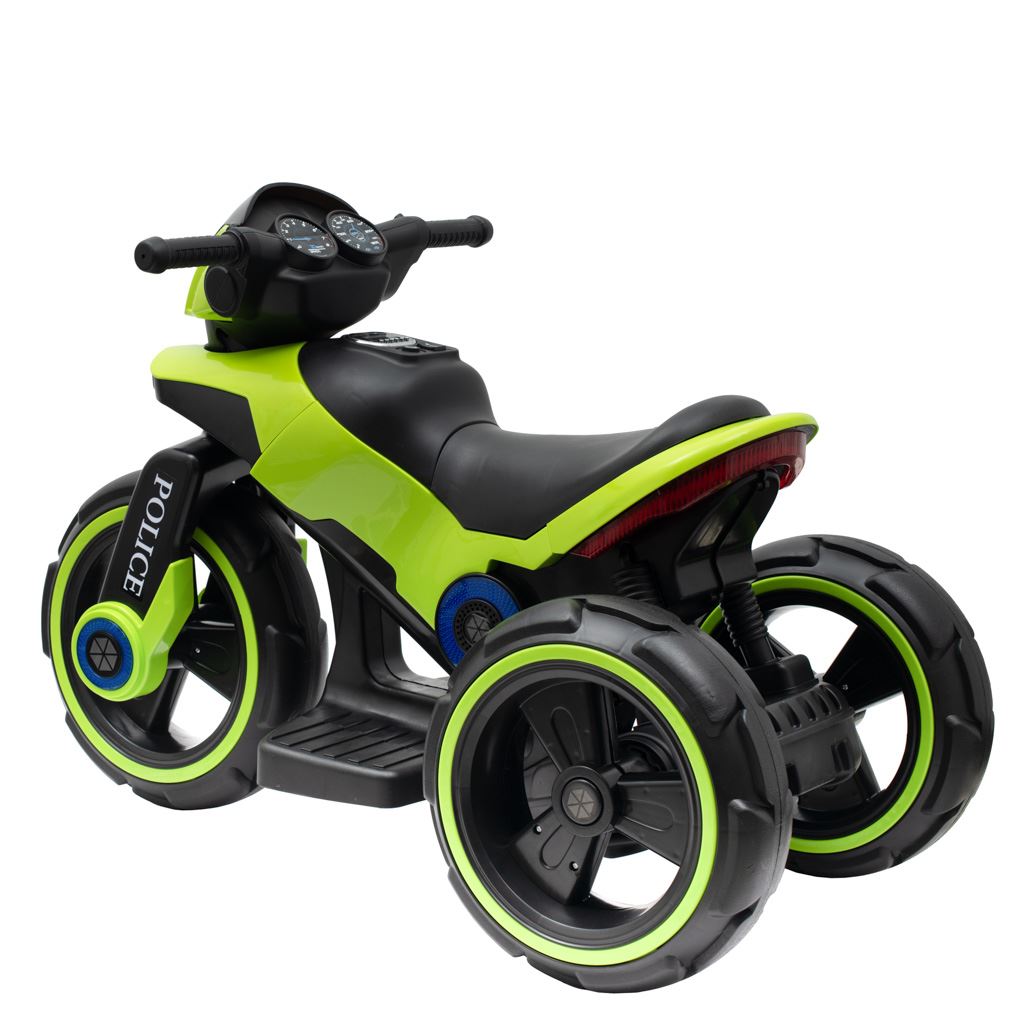 Dětská elektrická motorka Baby Mix POLICE zelená - 2