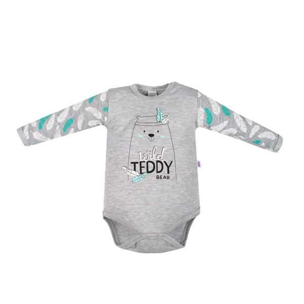 Kojenecké body s dlouhým rukávem New Baby Wild Teddy
