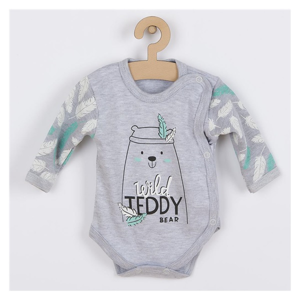 Kojenecké body s bočním zapínáním New Baby Wild Teddy