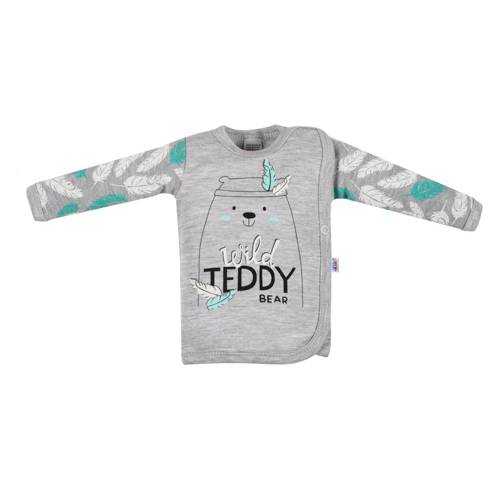 Kojenecká bavlněná košilka New Baby Wild Teddy vel. 56 (0-3m)