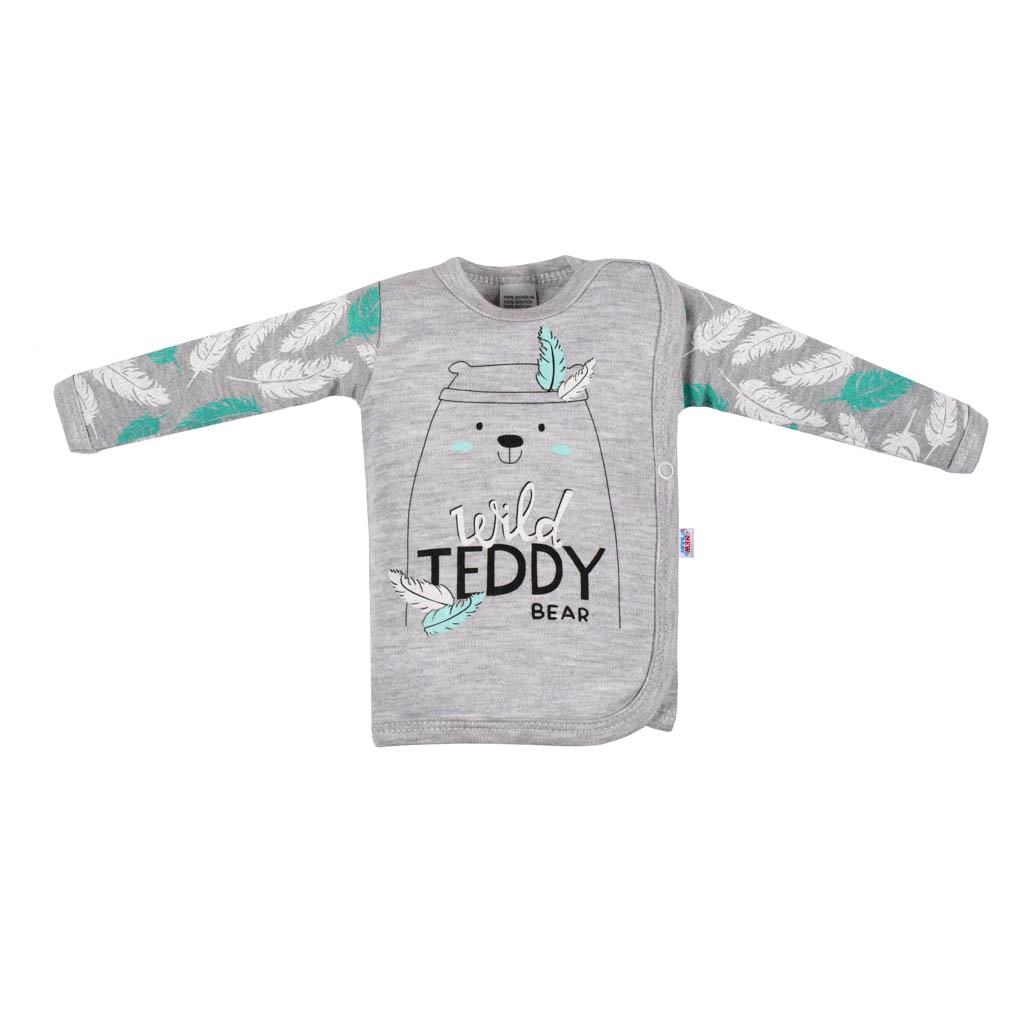 Kojenecká bavlněná košilka New Baby Wild Teddy vel. 62 (3-6m)