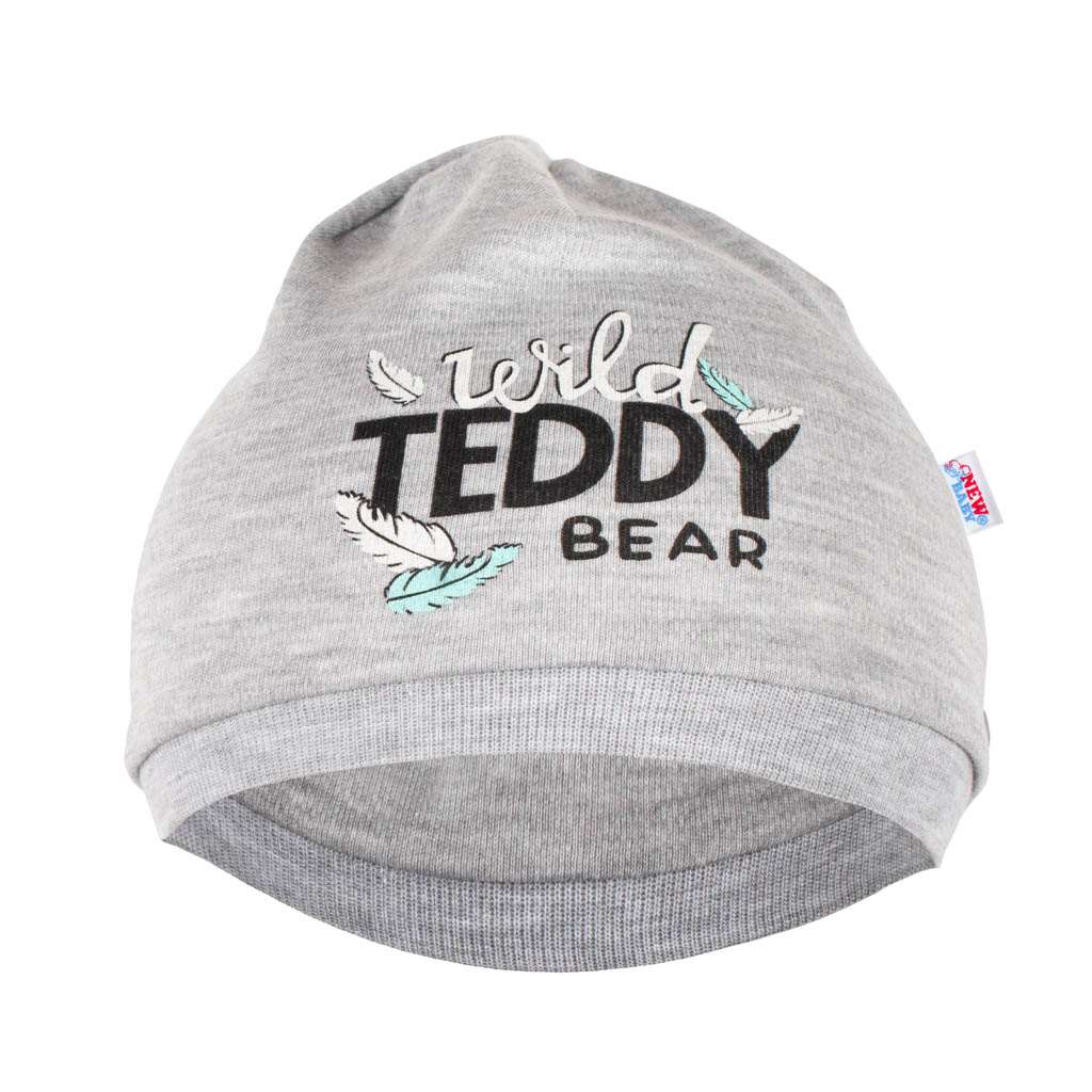 Kojenecká bavlněná čepička New Baby Wild Teddy, Velikost: 56/62