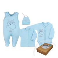 4-dílná kojenecká souprava Koala Fox Love modrá