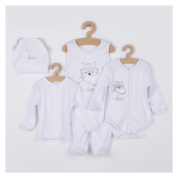 4-dílná kojenecká souprava Koala Fox Love bílá