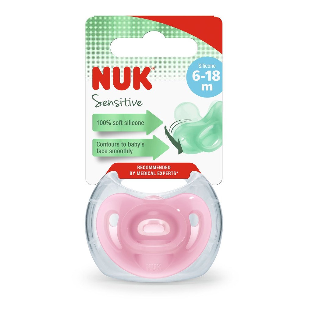 Silikonové šidítko Sensitive NUK 0-6m růžový