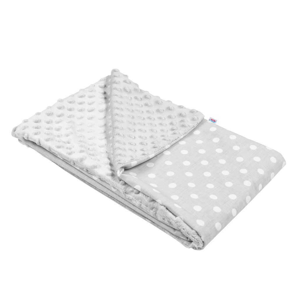 Dětská deka z Minky New Baby šedá 80×102 cm