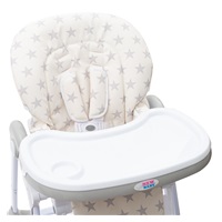 Jídelní židlička NEW BABY Gray Star - ekokůže