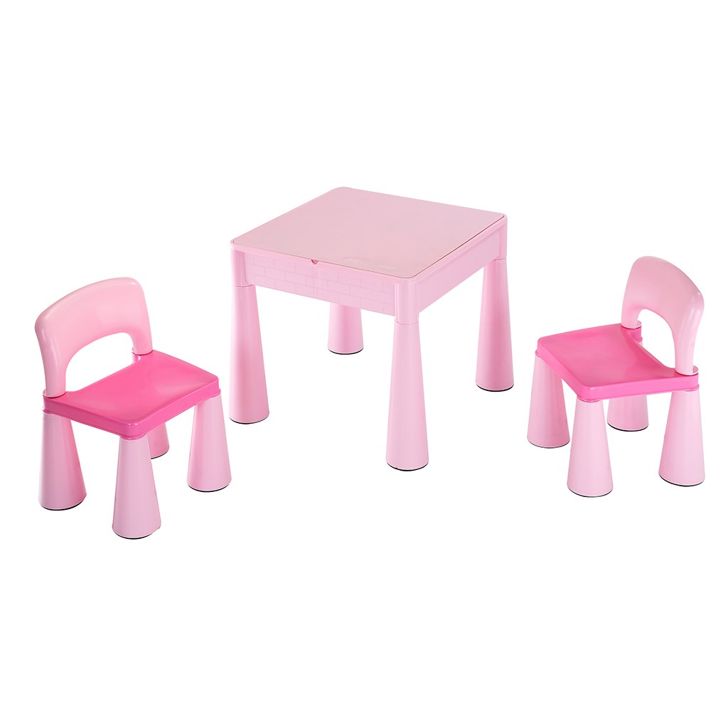 Dětská sada stoleček a dvě židličky NEW BABY růžová, Růžová
