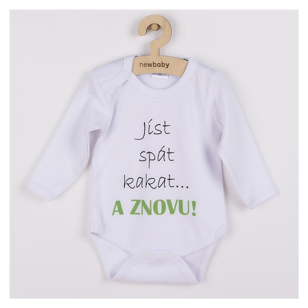 Body s potiskem New Baby jíst spát kakat... A ZNOVU!