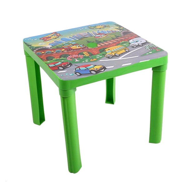 Dětský zahradní nábytek - Plastový stůl auta zelený