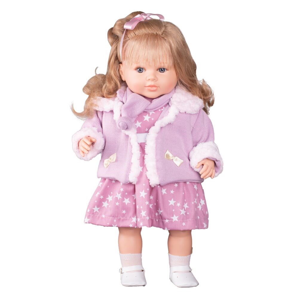Luxusní mluvící dětská panenka-holčička Berbesa Kristýna 52cm