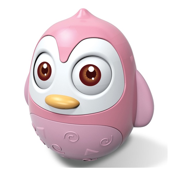 Kývací hračka Baby Mix tučňák růžový