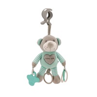 Plyšová hračka s vibrací Baby Mix medvěd mátový